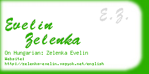 evelin zelenka business card